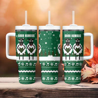Sheep Baaa Humbug Christmas Tumbler With Handle Xmas Holiday Patterns - Wonder Print Shop