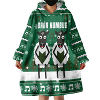 Sheep Baaa Humbug Christmas Wearable Blanket Hoodie Xmas Holiday Patterns - Wonder Print Shop