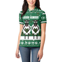 Sheep Baaa Humbug Christmas Women Polo Shirt Xmas Holiday Patterns - Wonder Print Shop