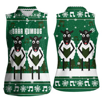Sheep Baaa Humbug Christmas Women Sleeveless Polo Shirt Xmas Holiday Patterns - Wonder Print Shop