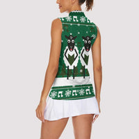 Sheep Baaa Humbug Christmas Women Sleeveless Polo Shirt Xmas Holiday Patterns - Wonder Print Shop