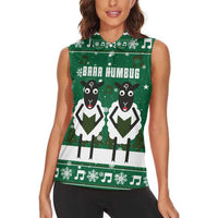 Sheep Baaa Humbug Christmas Women Sleeveless Polo Shirt Xmas Holiday Patterns - Wonder Print Shop
