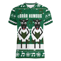 Sheep Baaa Humbug Christmas Women V-Neck T-Shirt Xmas Holiday Patterns - Wonder Print Shop