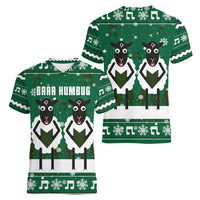 Sheep Baaa Humbug Christmas Women V-Neck T-Shirt Xmas Holiday Patterns - Wonder Print Shop