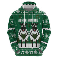 Sheep Baaa Humbug Christmas Zip Hoodie Xmas Holiday Patterns - Wonder Print Shop