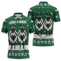 Sheep Baaa Humbug Christmas Zipper Polo Shirt Xmas Holiday Patterns - Wonder Print Shop