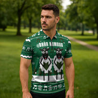 Sheep Baaa Humbug Christmas Zipper Polo Shirt Xmas Holiday Patterns - Wonder Print Shop