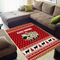 Sheep Merry Christmas Area Rug Xmas Holiday Patterns - Wonder Print Shop