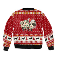 Sheep Merry Christmas Bomber Jacket Xmas Holiday Patterns - Wonder Print Shop