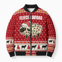 Sheep Merry Christmas Bomber Puffer Jacket Xmas Holiday Patterns - Wonder Print Shop