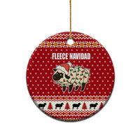 Sheep Merry Christmas Ceramic Ornament Xmas Holiday Patterns - Wonder Print Shop