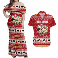 Sheep Merry Christmas Couples Matching Off Shoulder Maxi Dress and Hawaiian Shirt Xmas Holiday Patterns - Wonder Print Shop