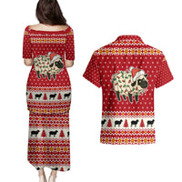 Sheep Merry Christmas Couples Matching Puletasi and Hawaiian Shirt Xmas Holiday Patterns - Wonder Print Shop