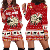 Sheep Merry Christmas Hoodie Dress Xmas Holiday Patterns - Wonder Print Shop