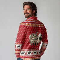 Sheep Merry Christmas Long Sleeve Polo Shirt Xmas Holiday Patterns - Wonder Print Shop