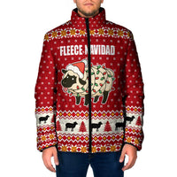 Sheep Merry Christmas Padded Jacket Xmas Holiday Patterns - Wonder Print Shop