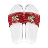 Sheep Merry Christmas Slide Sandals Xmas Holiday Patterns - Wonder Print Shop