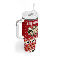 Sheep Merry Christmas Tumbler With Handle Xmas Holiday Patterns - Wonder Print Shop