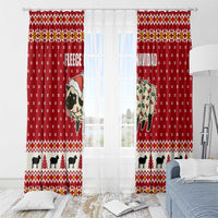 Sheep Merry Christmas Window Curtain Xmas Holiday Patterns - Wonder Print Shop