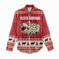 Sheep Merry Christmas Women Casual Shirt Xmas Holiday Patterns - Wonder Print Shop
