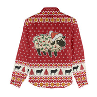 Sheep Merry Christmas Women Casual Shirt Xmas Holiday Patterns - Wonder Print Shop