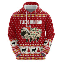 Sheep Merry Christmas Zip Hoodie Xmas Holiday Patterns - Wonder Print Shop