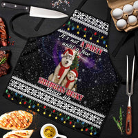 Siberian Husky Show Up Xmas Christmas Apron Xmas Holiday Patterns - Wonder Print Shop