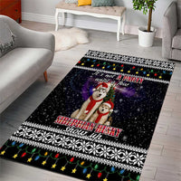 Siberian Husky Show Up Xmas Christmas Area Rug Xmas Holiday Patterns - Wonder Print Shop