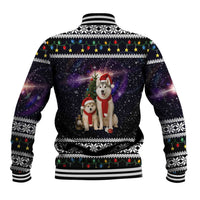 Siberian Husky Show Up Xmas Christmas Baseball Jacket Xmas Holiday Patterns - Wonder Print Shop