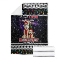 Siberian Husky Show Up Xmas Christmas Blanket Xmas Holiday Patterns - Wonder Print Shop