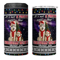 Siberian Husky Show Up Xmas Christmas 4 in 1 Can Cooler Tumbler Xmas Holiday Patterns - Wonder Print Shop