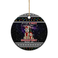 Siberian Husky Show Up Xmas Christmas Ceramic Ornament Xmas Holiday Patterns - Wonder Print Shop