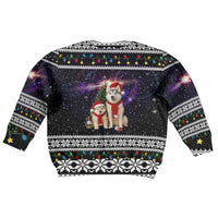 Siberian Husky Show Up Xmas Christmas Kid Ugly Christmas Sweater Xmas Holiday Patterns - Wonder Print Shop