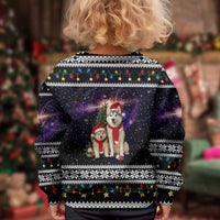 Siberian Husky Show Up Xmas Christmas Kid Ugly Christmas Sweater Xmas Holiday Patterns - Wonder Print Shop