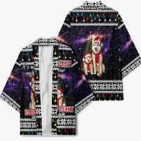 Siberian Husky Show Up Xmas Christmas Kimono Xmas Holiday Patterns - Wonder Print Shop