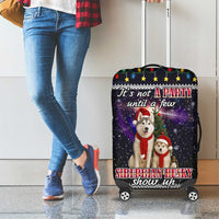 Siberian Husky Show Up Xmas Christmas Luggage Cover Xmas Holiday Patterns - Wonder Print Shop
