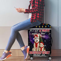 Siberian Husky Show Up Xmas Christmas Luggage Cover Xmas Holiday Patterns - Wonder Print Shop