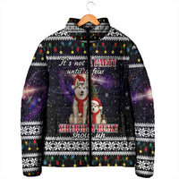 Siberian Husky Show Up Xmas Christmas Padded Jacket Xmas Holiday Patterns - Wonder Print Shop