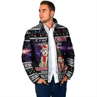 Siberian Husky Show Up Xmas Christmas Padded Jacket Xmas Holiday Patterns - Wonder Print Shop