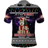 Siberian Husky Show Up Xmas Christmas Polo Shirt Xmas Holiday Patterns - Wonder Print Shop