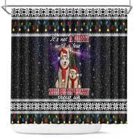 Siberian Husky Show Up Xmas Christmas Shower Curtain Xmas Holiday Patterns - Wonder Print Shop