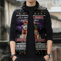 Siberian Husky Show Up Xmas Christmas Sleeveless Puffer Jacket Xmas Holiday Patterns - Wonder Print Shop