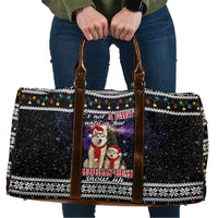 Siberian Husky Show Up Xmas Christmas Travel Bag Xmas Holiday Patterns - Wonder Print Shop