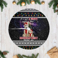 Siberian Husky Show Up Xmas Christmas Tree Skirt Xmas Holiday Patterns - Wonder Print Shop