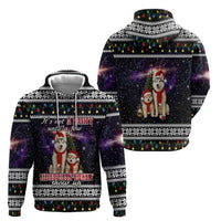 Siberian Husky Show Up Xmas Christmas Zip Hoodie Xmas Holiday Patterns - Wonder Print Shop