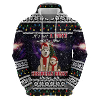 Siberian Husky Show Up Xmas Christmas Zip Hoodie Xmas Holiday Patterns - Wonder Print Shop