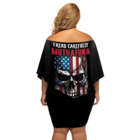 Tread Carefully Muthafuka Off Shoulder Short Dress - Wonder Print Shop