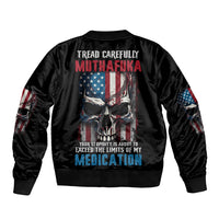Tread Carefully Muthafuka Sleeve Zip Bomber Jacket - Wonder Print Shop