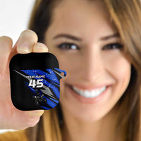 Personalized Extreme Motocross AirPods Case with Blue Rider – Dirt Bike Racing Design - Wonder Print Shop