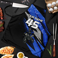 Personalized Extreme Motocross Apron with Blue Rider – Dirt Bike Racing Design - Wonder Print Shop